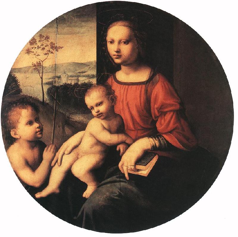 BUGIARDINI, Giuliano Virgin and Child with the Infant St John the Baptist Sweden oil painting art
